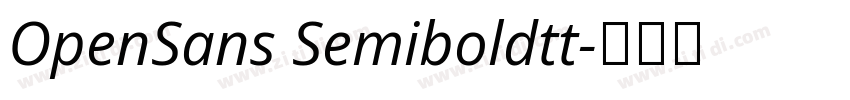 OpenSans Semiboldtt字体转换